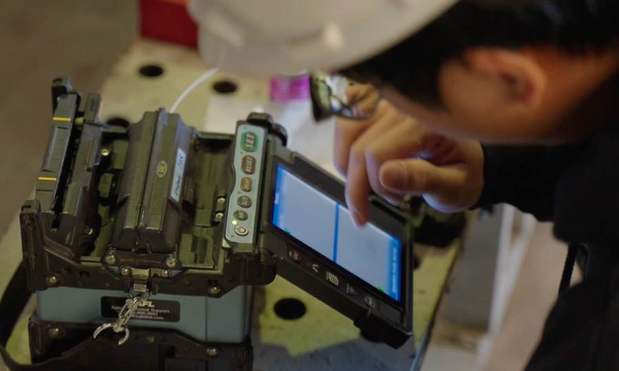 Researchers testing at the Center for Smart Infrastructure